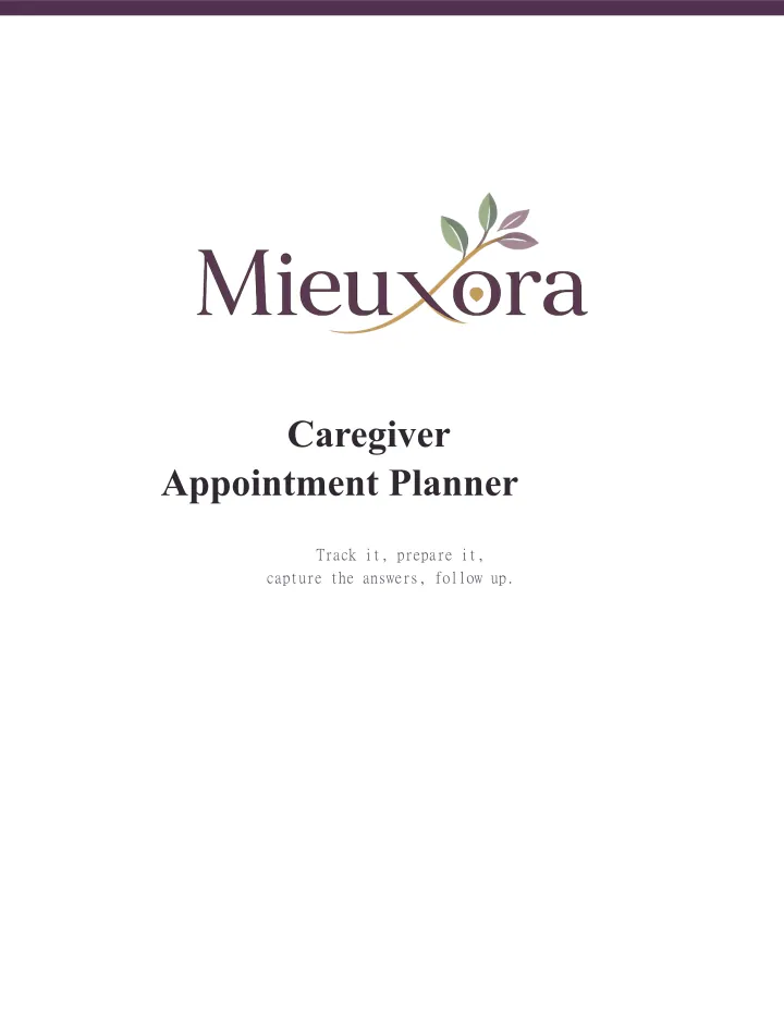 Caregiver Appointment Planner